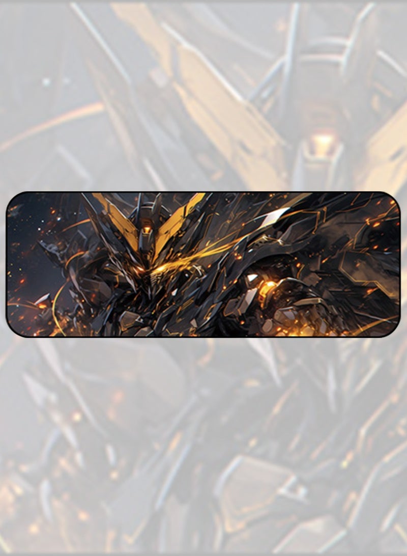 GUNDAM Mouse Pad 800MM*300MM*4MM Full Desk  LOL Jinx Mousepad Extended Large Non-Slip Rubber Base Waterproof Big Keyboard Mat with Stitched Edges for Gaming and Office - Image 1